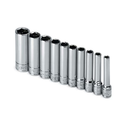 SKT4911 image(0) - S K Hand Tools SOCKET SET 1/4IN. DRIVE 10 PC SAE DEEP 6 POINT