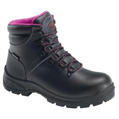 FSIA8124-6.5W image(0) - Avenger Work Boots Builder Series - Women's Boots - Steel Toe - IC|EH|SR - Black/Black - Size: 6.5W