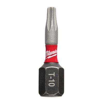 MLW48-32-4427 image(0) - Milwaukee Tool SHOCKWAVE 2-Piece Impact Torx® T10 Insert Bits (3 Pack)