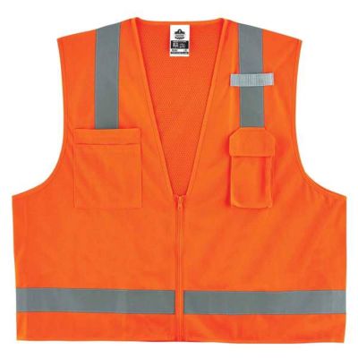 ERG24017 image(0) - Ergodyne 8249Z 2XL/3XL Orange Type R Class 2 Surveyors Vest