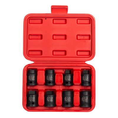 SUN2841 image(0) - Sunex 8PC 1/2"DR PIPE PLUG SOCKET SET