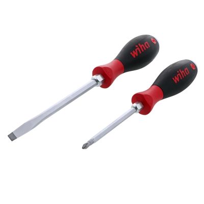 WIH53082 image(0) - Wiha Tools 2 Piece SoftFinish X Heavy Duty Slotted/Phillips Screwdriver Set