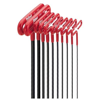 EKL53610 image(0) - Eklind Tool Company HEX KEY SET 10 PC T-HANDLE 6IN. SAE 3/32-3/8IN.CSH