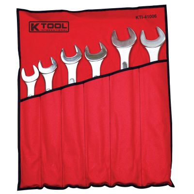 KTI41006 image(0) - K Tool International Wrench Set Combination Jumbo 6 Pieces