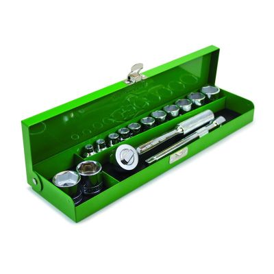 SKT94515 image(0) - S K Hand Tools 15pc Metal Box 3/8" SAE Set