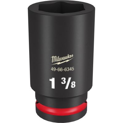 MLW49-66-6345 image(0) - Milwaukee Tool SHOCKWAVE Impact Duty  3/4"Drive 1-3/8" Deep 6 Point Socket