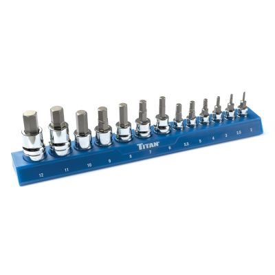 TIT85531 image(0) - Titan 13 pc. Metric HEX Bit Socket Set