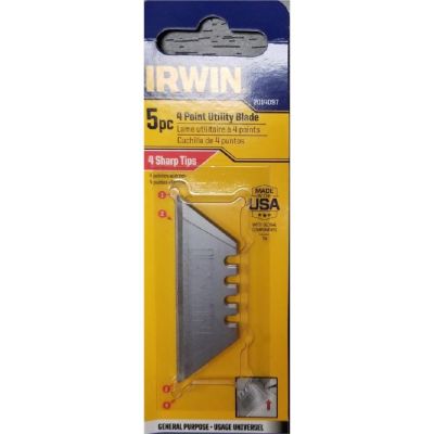 IRW2014097 image(0) - Irwin Industrial 5PK 4 POINT CARBON UTILITY BLADE