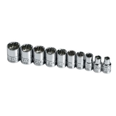 SKT1340 image(0) - S K Hand Tools SOCKET SET 1/4IN. DRIVE 10PC STD 12 POINT