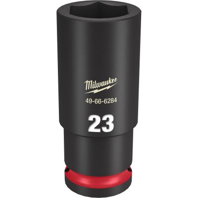 MLW49-66-6284 image(0) - Milwaukee Tool SHOCKWAVE Impact Duty  1/2"Drive 23MM Deep 6 Point Socket