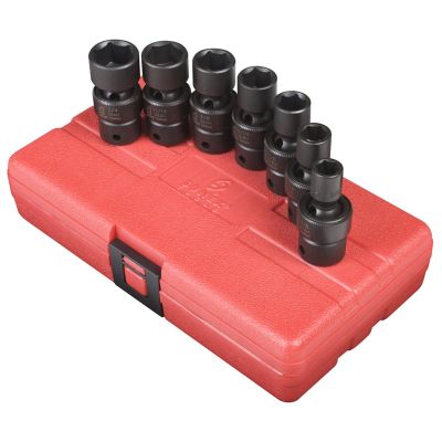 SUN3654 image(0) - Sunex SOCKET SET IMPACT 3/8IN. DRIVE 7PC STD SAE UNIV