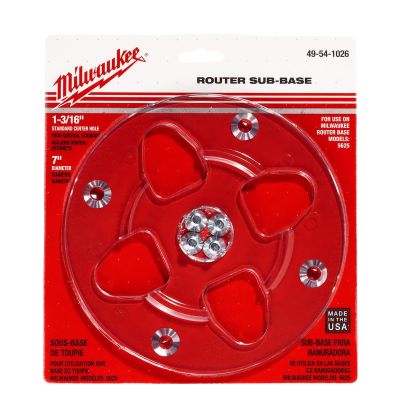 MLW49-54-1026 image(0) - Milwaukee Tool Clear, 7" Diameter, 1-3/16" Center Hole Sub-Base