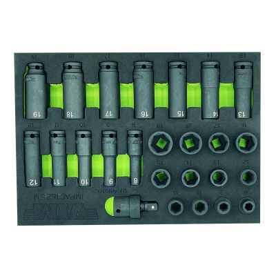 VIMIMPACT625M image(0) - VIM Tools 25 Piece 3/8 Inch Drive Metric Impact Socket Set