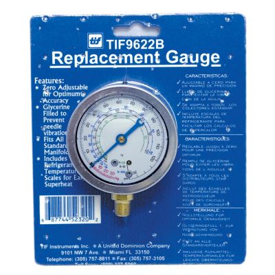 TIF9622B image(0) - TIF Instruments REFRIGERANT GAUGE GLYCERINE LOW SIDE R12