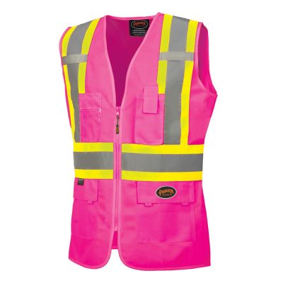 SRWV1021840U-XS image(0) - Pioneer Pioneer - Women's Custom Fit Hi-Vis Mesh Back Safety Vest - Pink - Size XS