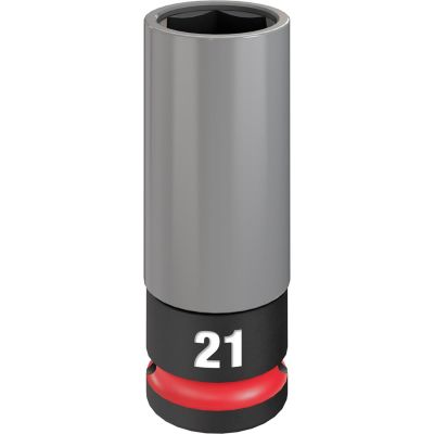 MLW49-66-7806 image(0) - Milwaukee Tool SHOCKWAVE Impact Duty 1/2 Drive 21MM Metric Lug Nut Wheel Socket