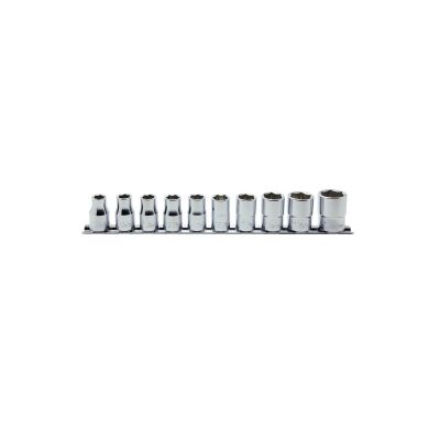 KKNRS4405M-10 image(0) - Ko-ken USA RS4405M/10 10 Piece 1/2 Sq. Dr. 12 Point, Metric, Chrome Socket Set