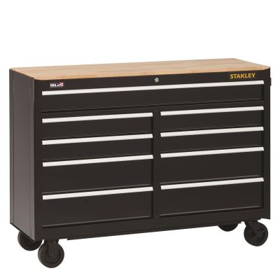 SNLSTST25291BK image(0) - Black & Decker Stanley 9-Drawer Mobile Workbench, 52 in.,