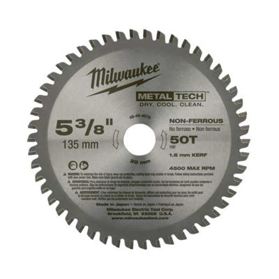 MLW48-40-4075 image(0) - Milwaukee Tool 5-3/8" Aluminum Cutting Circular Saw Blade