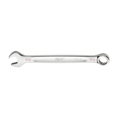 MLW45-96-9426 image(0) - Milwaukee Tool 13/16" SAE Combination Wrench, 12-Point, Steel, Chrome, Ergonomic, I-Beam Handle