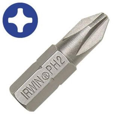 IRWIWAF21PH12 image(0) - Irwin Industrial #1 Phil Insert Bit 1" 2pc