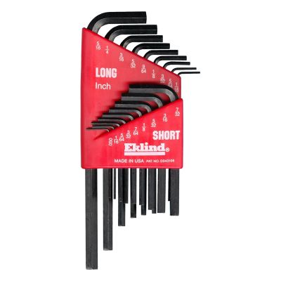 EKL10018 image(0) - Eklind Tool Company HEX KEY SET 18 PC SAE SHORT/LONG