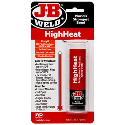 JBW8297 image(0) - J B Weld J-B Weld 8297 HighHeat 500 Degree Epoxy Putty Stick - 2 oz.