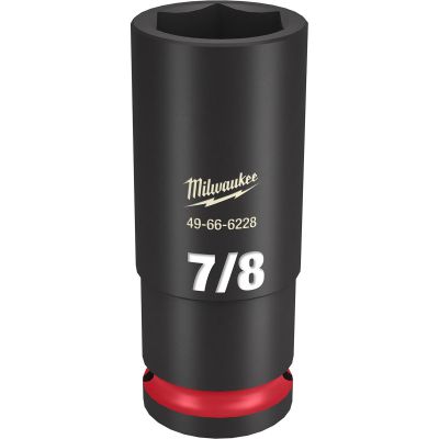 MLW49-66-6228 image(0) - Milwaukee Tool SHOCKWAVE Impact Duty  1/2"Drive 7/8" Deep 6 Point Socket