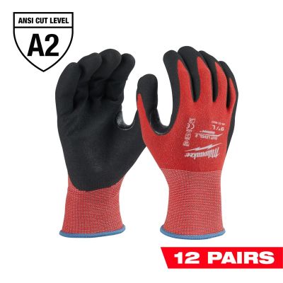 MLW48-22-8927B image(0) - Milwaukee Tool 12 Pair Cut Level 2 Nitrile Dipped Gloves - L