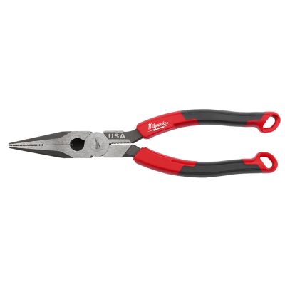 MLWMT555 image(0) - Milwaukee Tool 8" Long Nose Comfort Grip Pliers (USA)