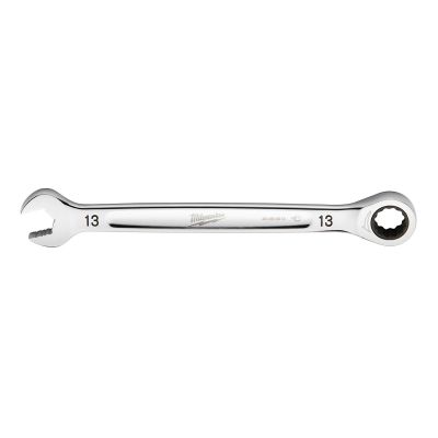 MLW45-96-9313 image(0) - Milwaukee Tool 13MM Metric Ratcheting Combination Wrench, 12-Point, Steel, Chrome