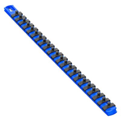 ERN8403 image(0) - Ernst Mfg. 18” Socket Organizer and 22 Twist Lock Clips - Blue - 1/4”