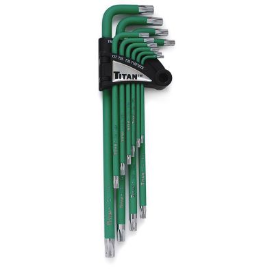 TIT12715 image(0) - TITAN 13 Pc. Xtra Long Arm Torx Key Set-Tamper Proof