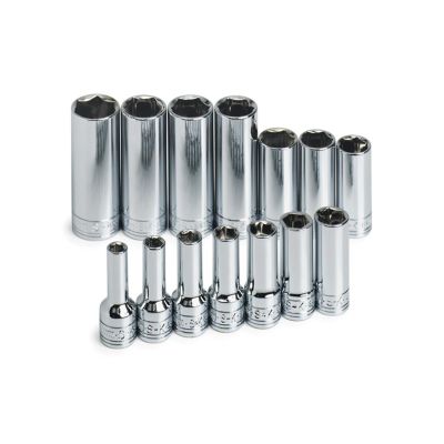 SKT1854 image(0) - S K Hand Tools SOCKET SET 3/8IN. DRIVE 14PC METRIC DEEP 6 POINT