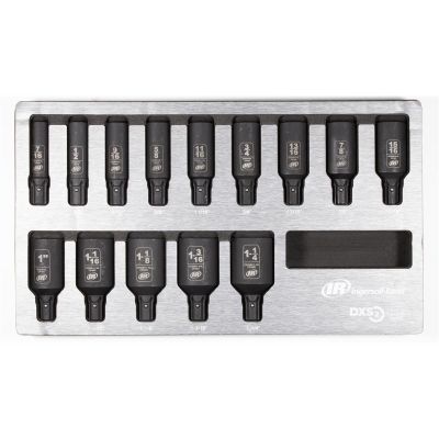 IRTDXSK2H14L image(0) - Ingersoll Rand DXS2 Drive Hex Deep SAE Impact Socket Set, 14-Piece