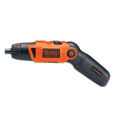 DWTLI2000 image(0) - Black & Decker Cordless Screwdriver with Pivoting Handle, USB Charger and 2 Hex Shank Bits