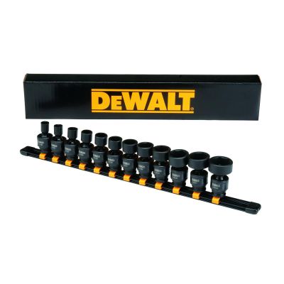 DWTDWMT19228 image(0) - DeWalt 12-pc 3/8" Drive Impact Universal So