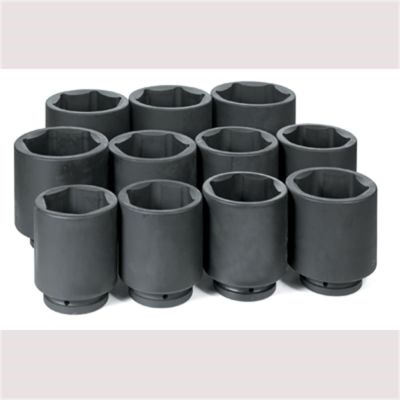 GRE9011D image(0) - Grey Pneumatic 1" Dr. 11 Piece Deep Fractional Set 3-1/8" - 4-1/2"