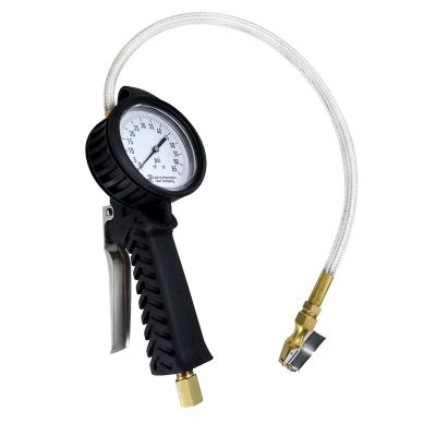 AST3082 image(0) - Astro Pneumatic Dial Tire Inflator W/ Stainless Hose - 0-65psi