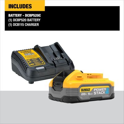 DWTDCBP520C image(0) - DeWalt SHELL POWERSTACK 5AH STARTER KIT