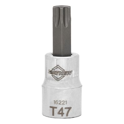 MAY16221 image(0) - Mayhew Mayhew T47 Torx® Short Insert Socket Bit, 3/8-Inch Drive