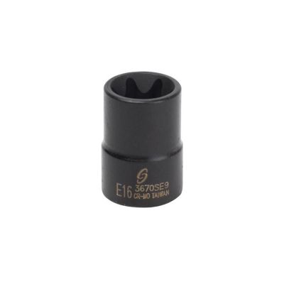 SUN3670SE9 image(0) - Sunex 3/8" Dr. External Star Impact Socket E16