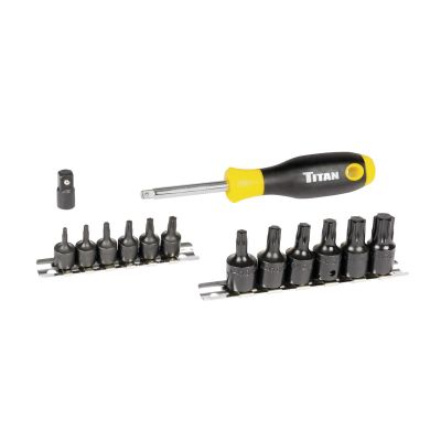 TIT16190 image(0) - TITAN 14-PC TORX BIT SOCKET SET