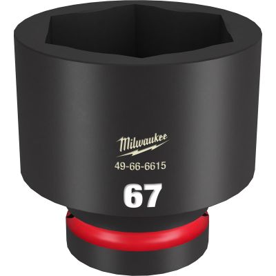 MLW49-66-6615 image(0) - Milwaukee Tool SHOCKWAVE Impact Duty  1"Drive 67MM Standard 6 Point Socket