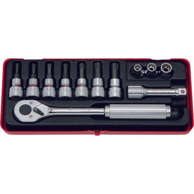 KKN3244 image(0) - Ko-ken USA 3244 3/8 Sq. Dr. 12 Piece TORXÂ® Socket set