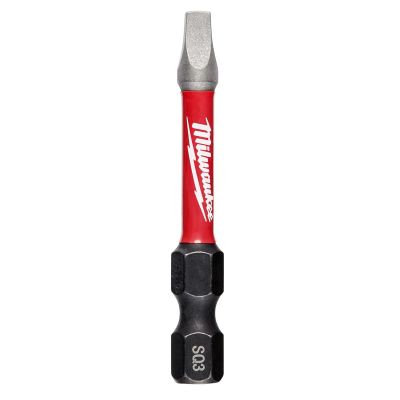 MLW48-32-4773 image(0) - Milwaukee Tool SHOCKWAVE 2”Impact Square Recess #3 Power Bits (Bulk 25)