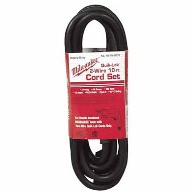 MLW48-76-5010 image(0) - Milwaukee Tool 10 FT. DOUBLE INSULATED 2-WIRE QUIK-LOK CORD