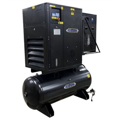 EMXERIK015003 image(0) - EMAX EMAX 15HP 3PH Industrial Rotary Screw Compressor-120 Gal Tank Mount w/Air Dryer