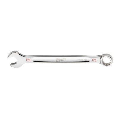 MLW45-96-9420 image(0) - Milwaukee Tool 5/8" SAE Combination Wrench, 12-Point, Steel, Chrome, Ergonomic, I-Beam Handle