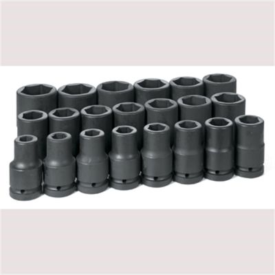 GRE9021D image(0) - Grey Pneumatic 1" Drive 21 Piece SAE Deep Impact Socket Set